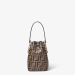 FENDI Mon Tresor Brown leather mini-bag